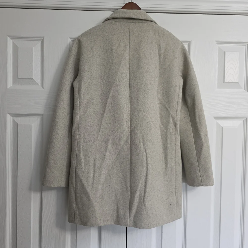 J. Crew Wool City Coat Light Gray Women's Size 0 - Picture 2 of 4